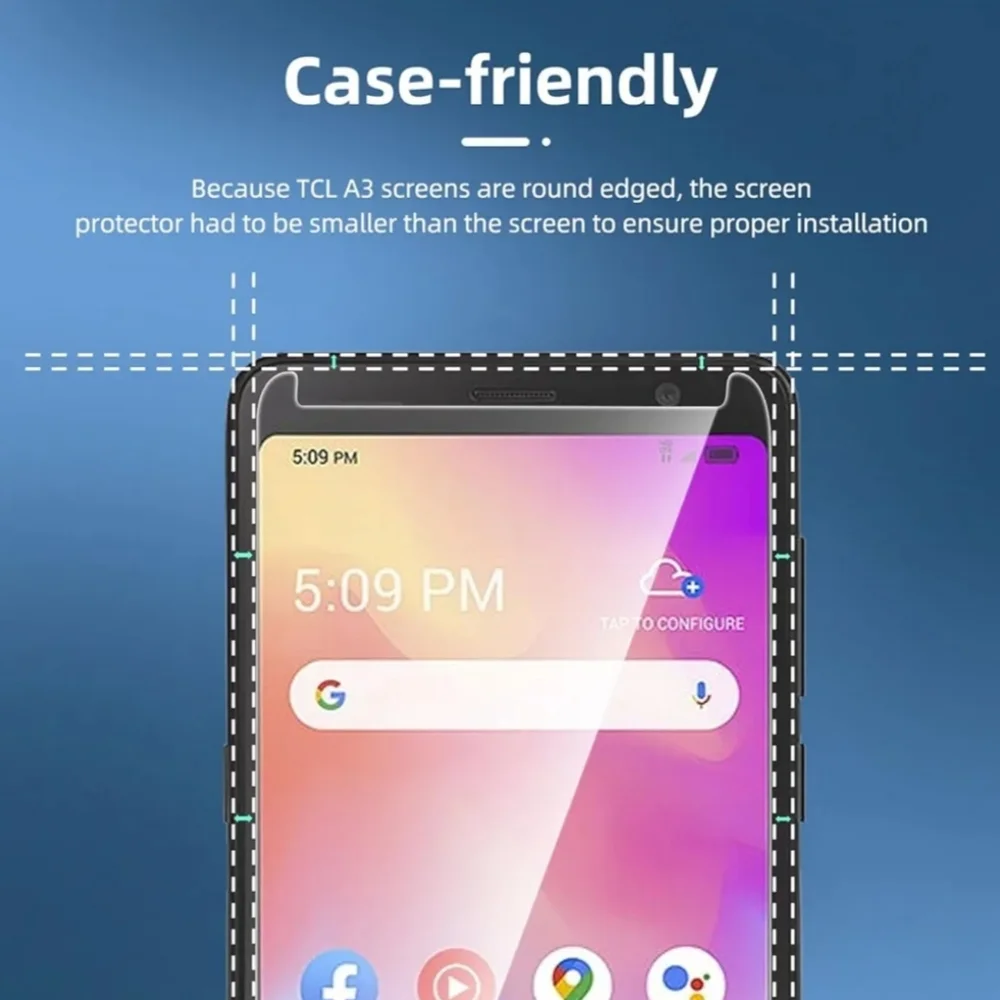 (4PK) TCL A3 Screen Protector Tempered Glass
